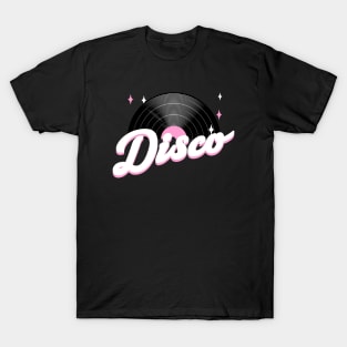 DISCO  - Vintage Vinyl (pink) T-Shirt